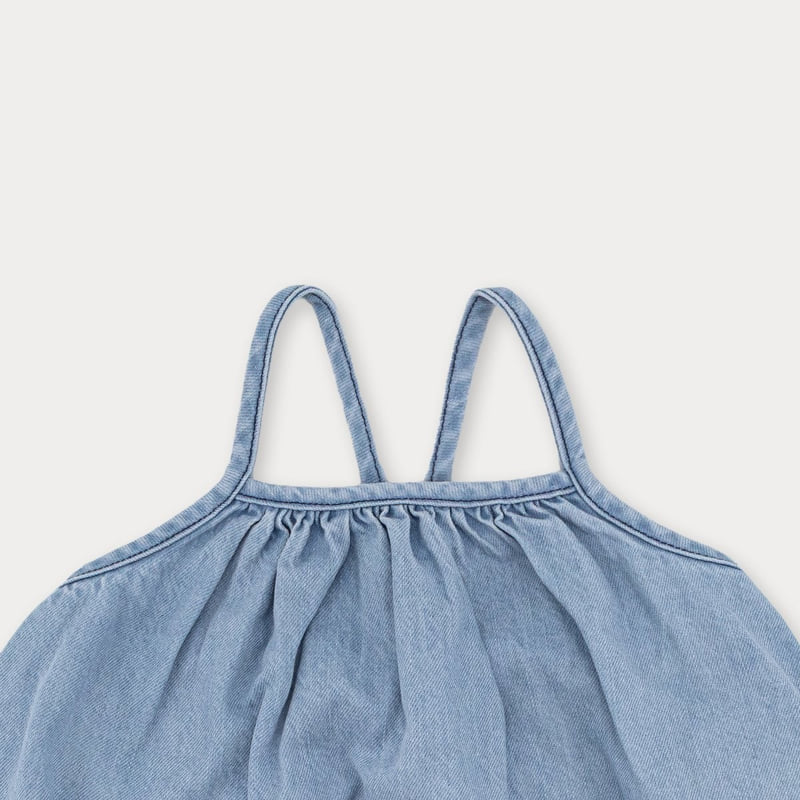 Soye - Korean Baby Fashion - #babyboutique - Bebe Denim Balloon Romper - 3