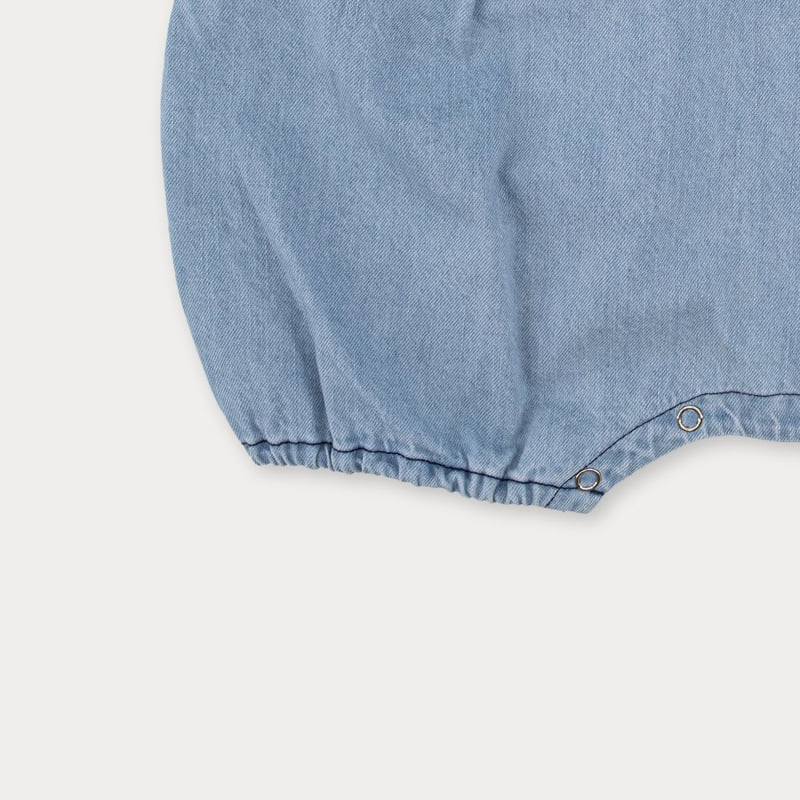 Soye - Korean Baby Fashion - #babyclothing - Bebe Denim Balloon Romper - 5