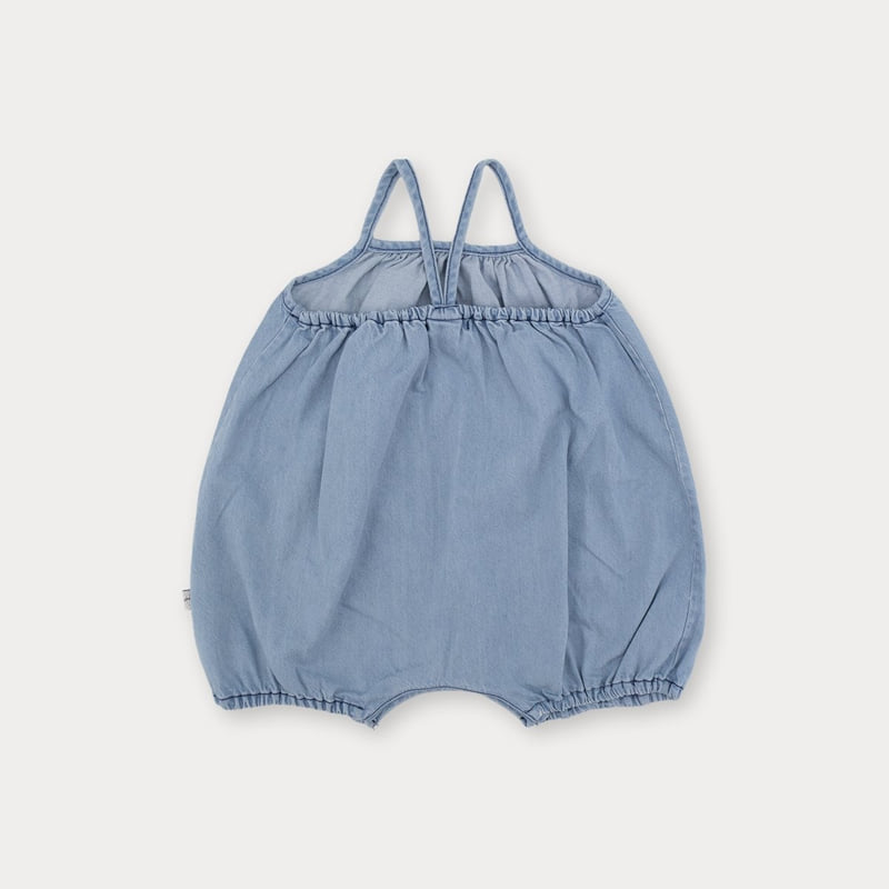 Soye - Korean Baby Fashion - #smilingbaby - Bebe Denim Balloon Romper - 2