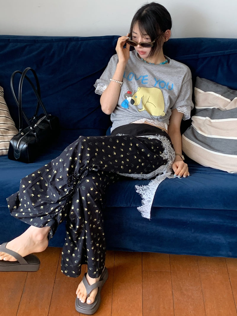 Tarabymotion - Korean Women Fashion - #momslook - Love Bear Tee - 2