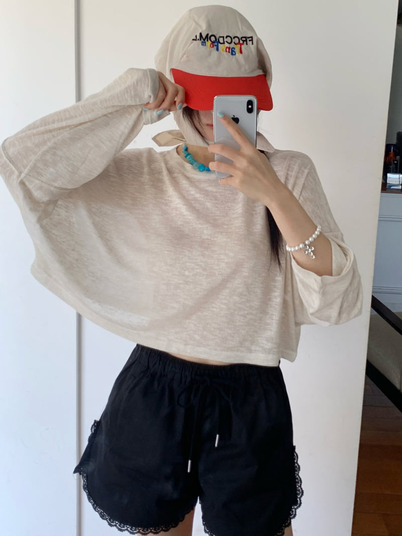Tarabymotion - Korean Women Fashion - #momslook - Linen Sweatshirt - 2