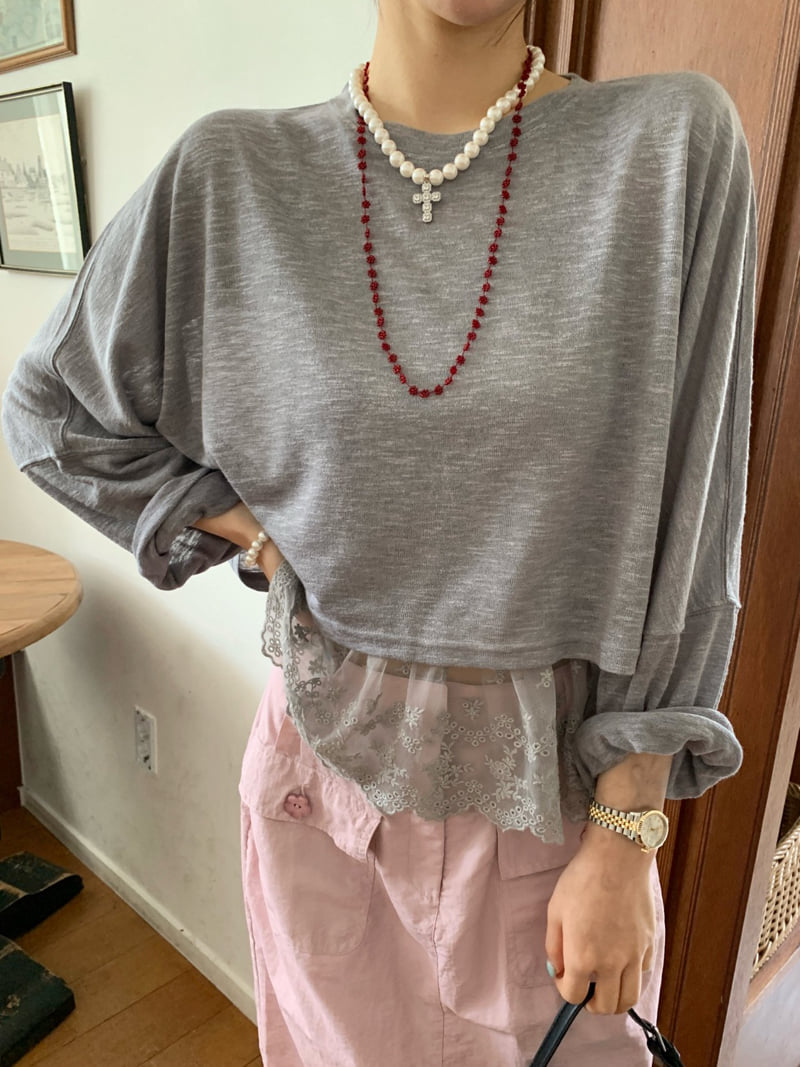 Tarabymotion - Korean Women Fashion - #momslook - Linen Sweatshirt - 8
