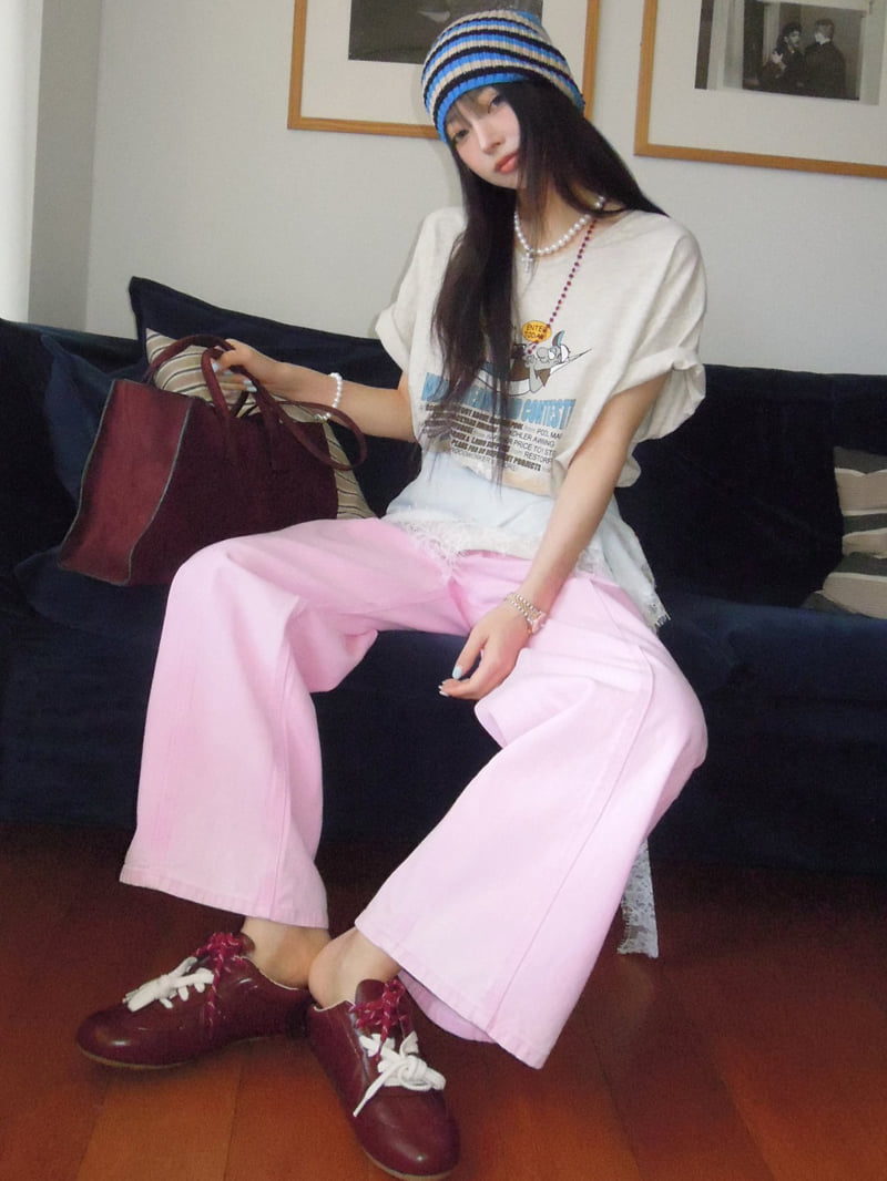 Tarabymotion - Korean Women Fashion - #momslook - Snap Jeans - 7