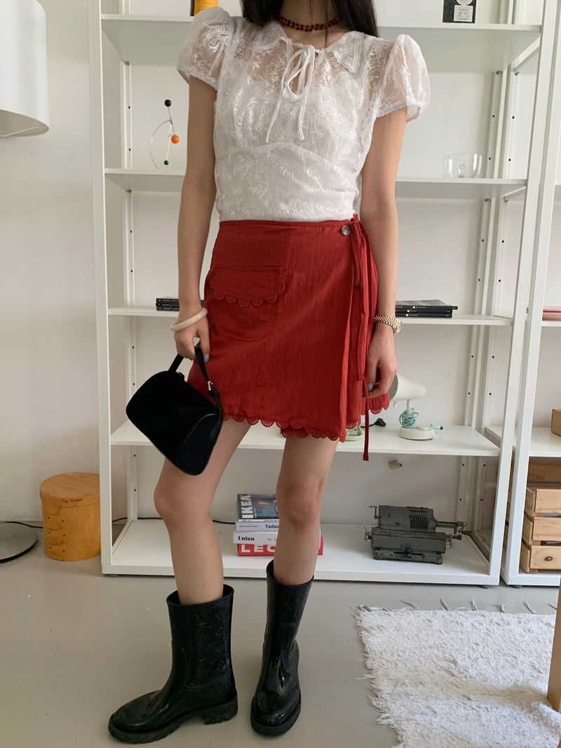 Tarabymotion - Korean Women Fashion - #momslook - Pocket Wrap Skirt