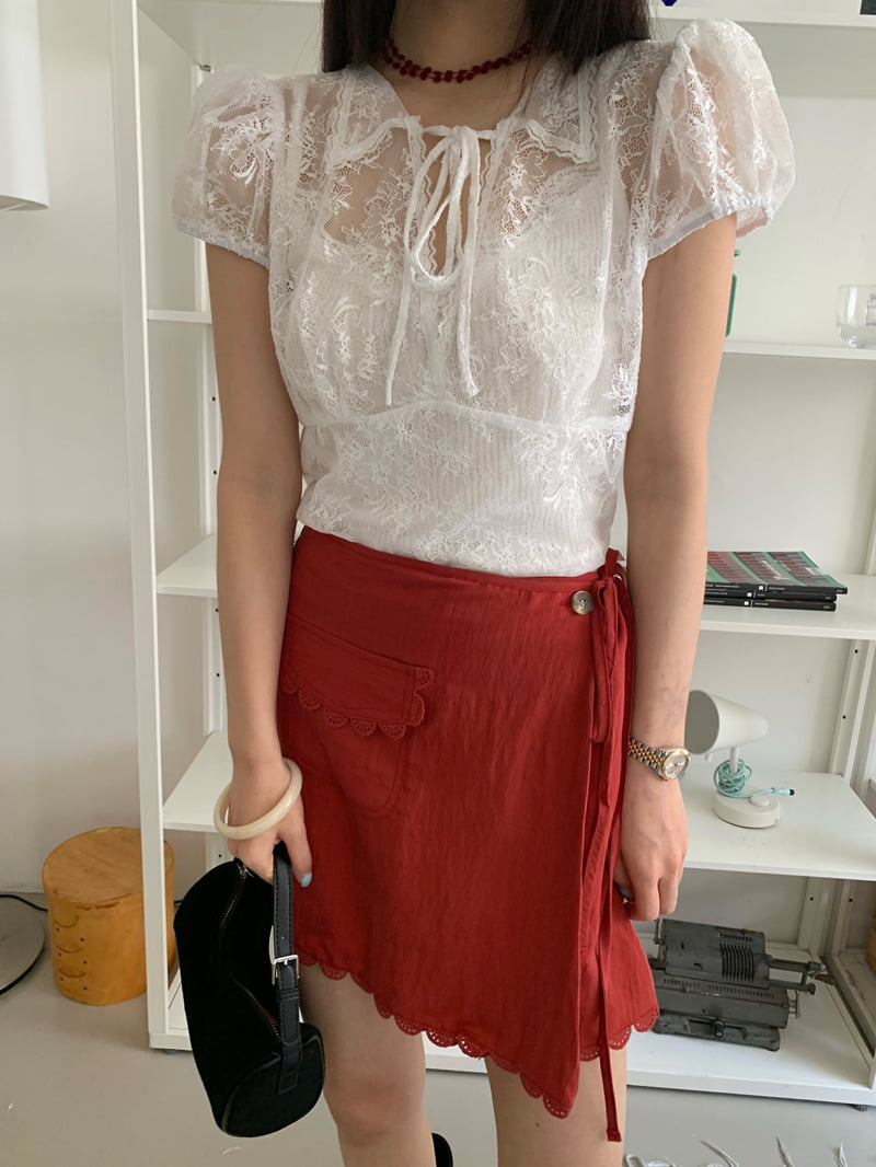 Tarabymotion - Korean Women Fashion - #momslook - Pocket Wrap Skirt - 7