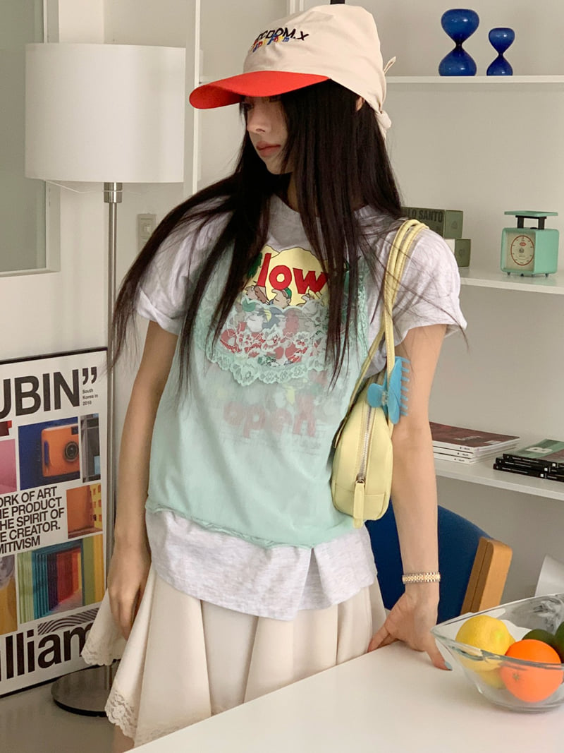Tarabymotion - Korean Women Fashion - #womensfashion - Open World Tee - 4