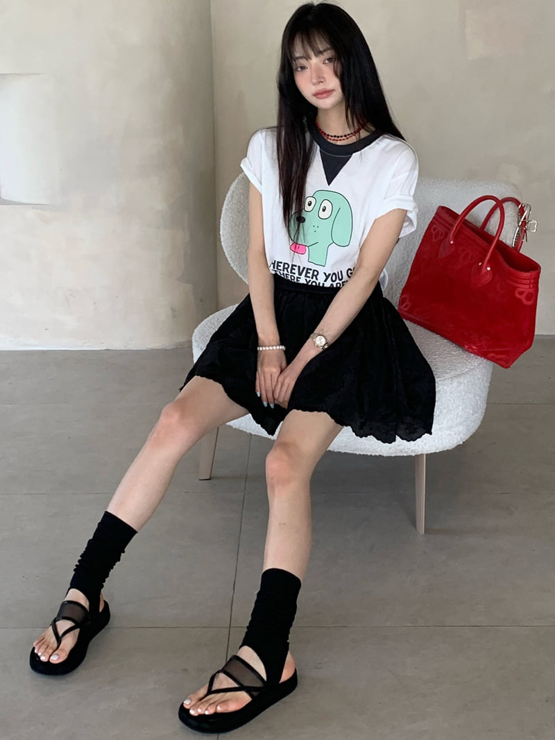 Tarabymotion - Korean Women Fashion - #momslook - Merong Puppy Tee - 3