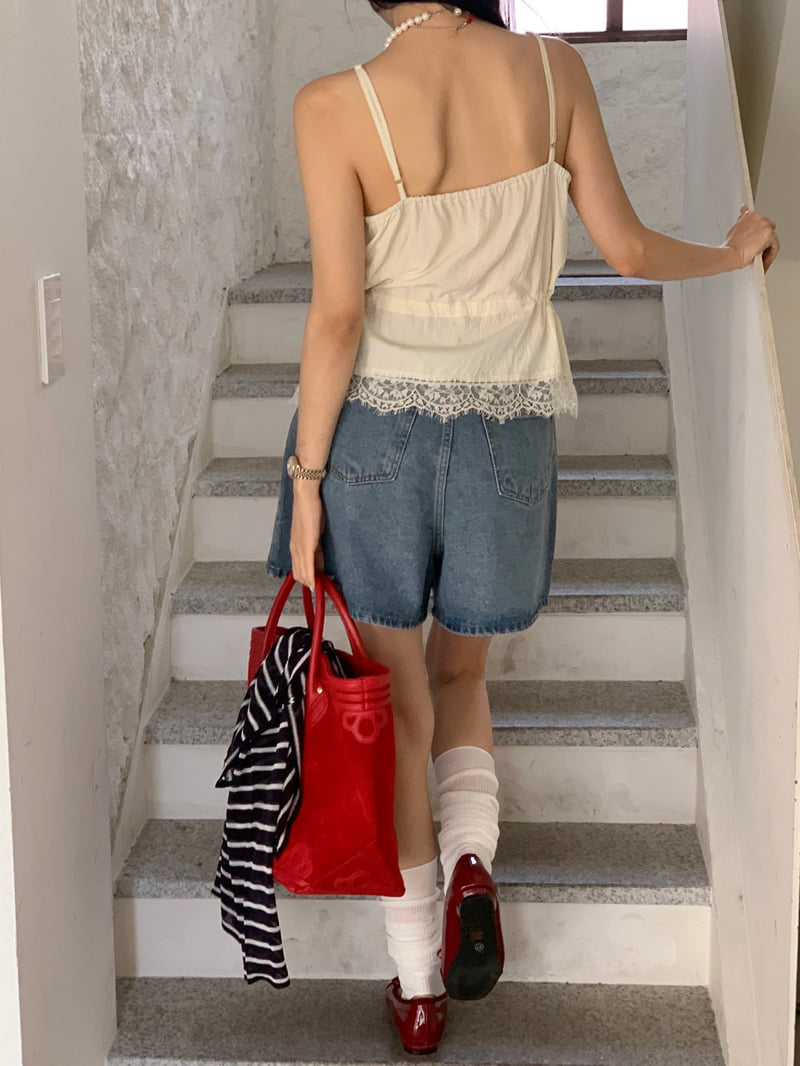 Tarabymotion - Korean Women Fashion - #momslook - Deli Half Jeans - 9