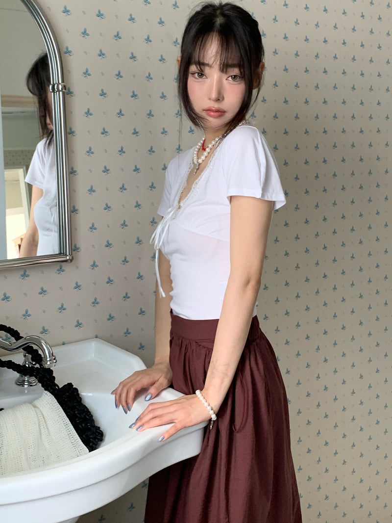 Tarabymotion - Korean Women Fashion - #momslook - Puff Long Skirt - 3