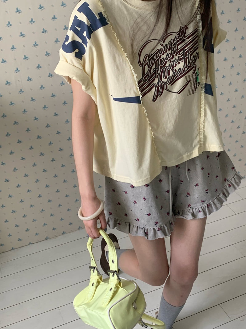 Tarabymotion - Korean Women Fashion - #momslook - Cut Vintage Tee - 7