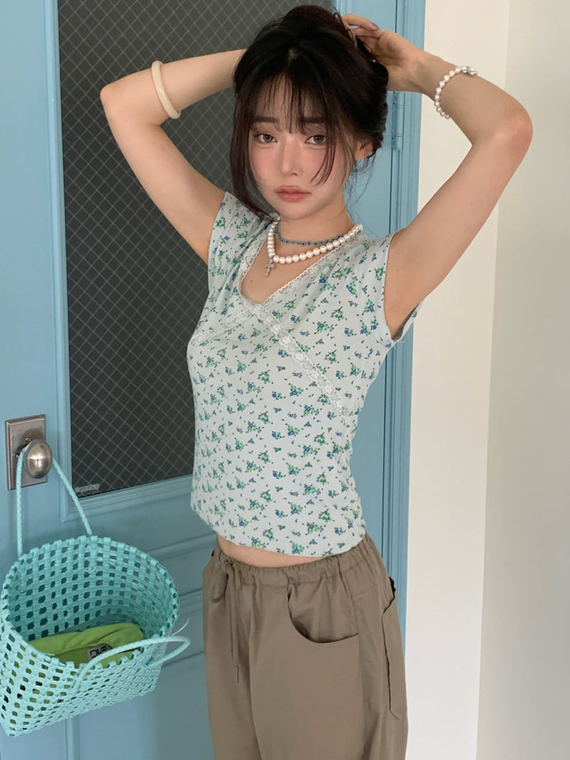 Tarabymotion - Korean Women Fashion - #momslook - Rosy Lace Tee - 6
