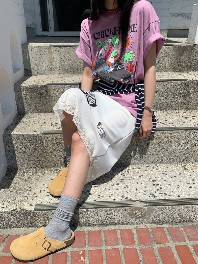 Tarabymotion - Korean Women Fashion - #vintagekidsstyle - Chicken Pie Tee - 4