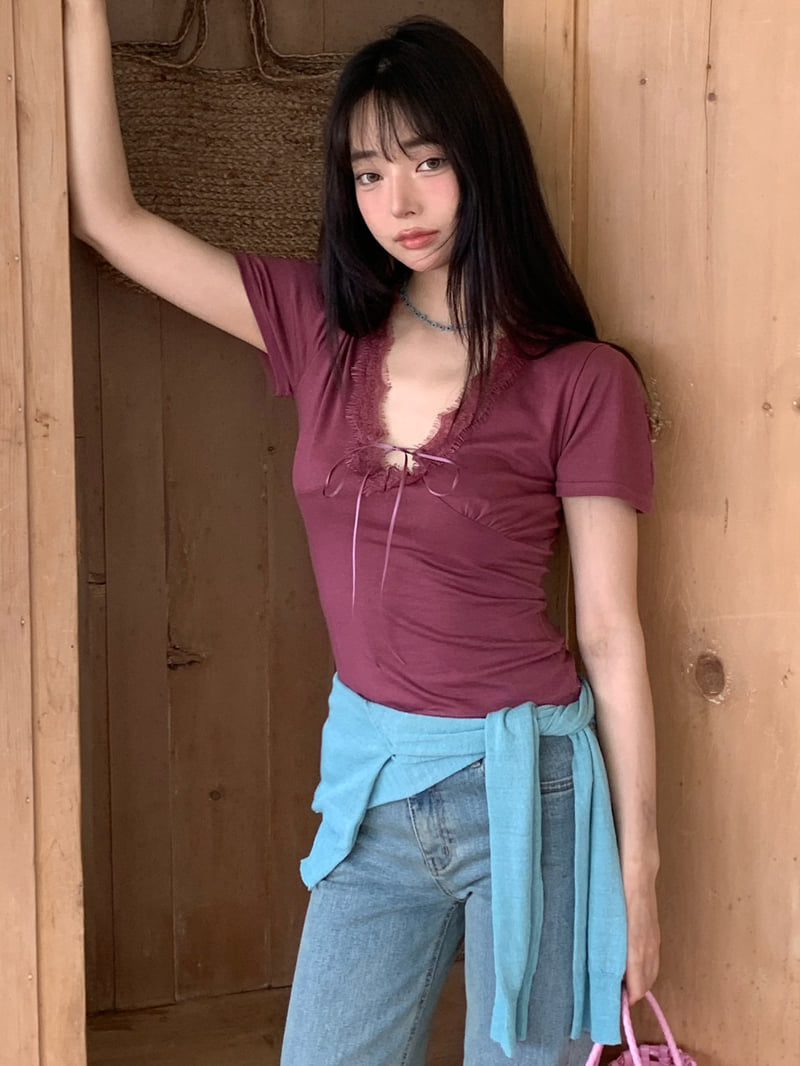 Tarabymotion - Korean Women Fashion - #pursuepretty - Mellow Lace Tee - 7
