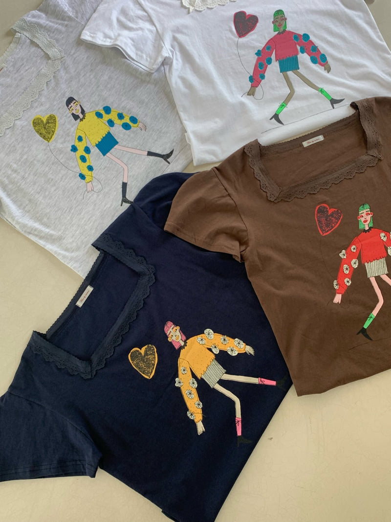 Tarabymotion - Korean Women Fashion - #restrostyle - Square Balloon Tee - 11