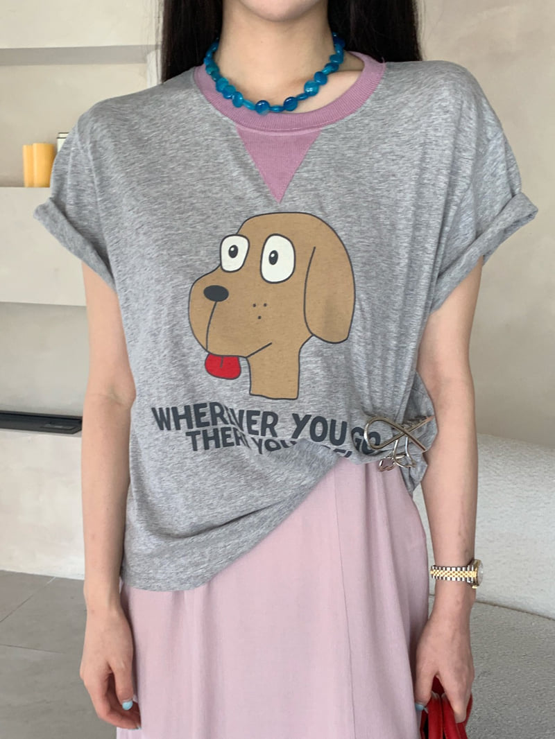 Tarabymotion - Korean Women Fashion - #restrostyle - Merong Puppy Tee - 8