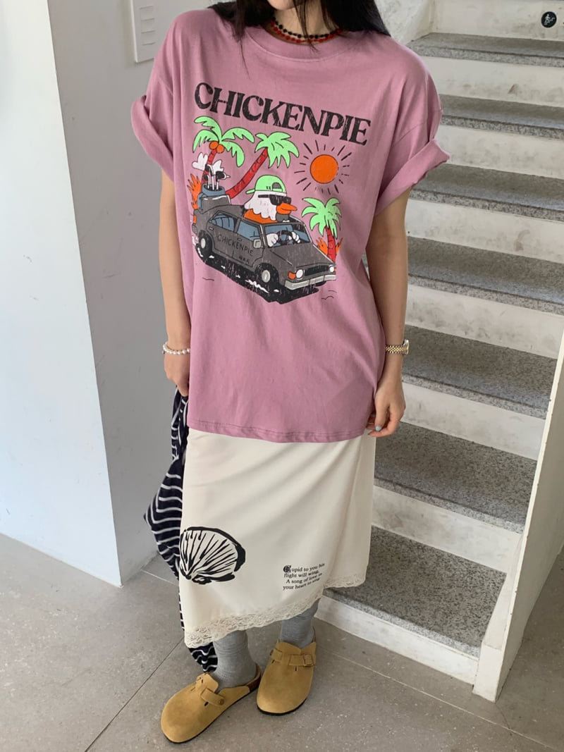 Tarabymotion - Korean Women Fashion - #restrostyle - Chicken Pie Tee - 5
