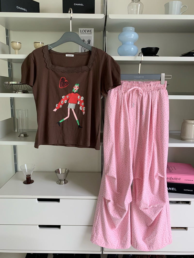 Tarabymotion - Korean Women Fashion - #romanticstyle - Square Balloon Tee - 12