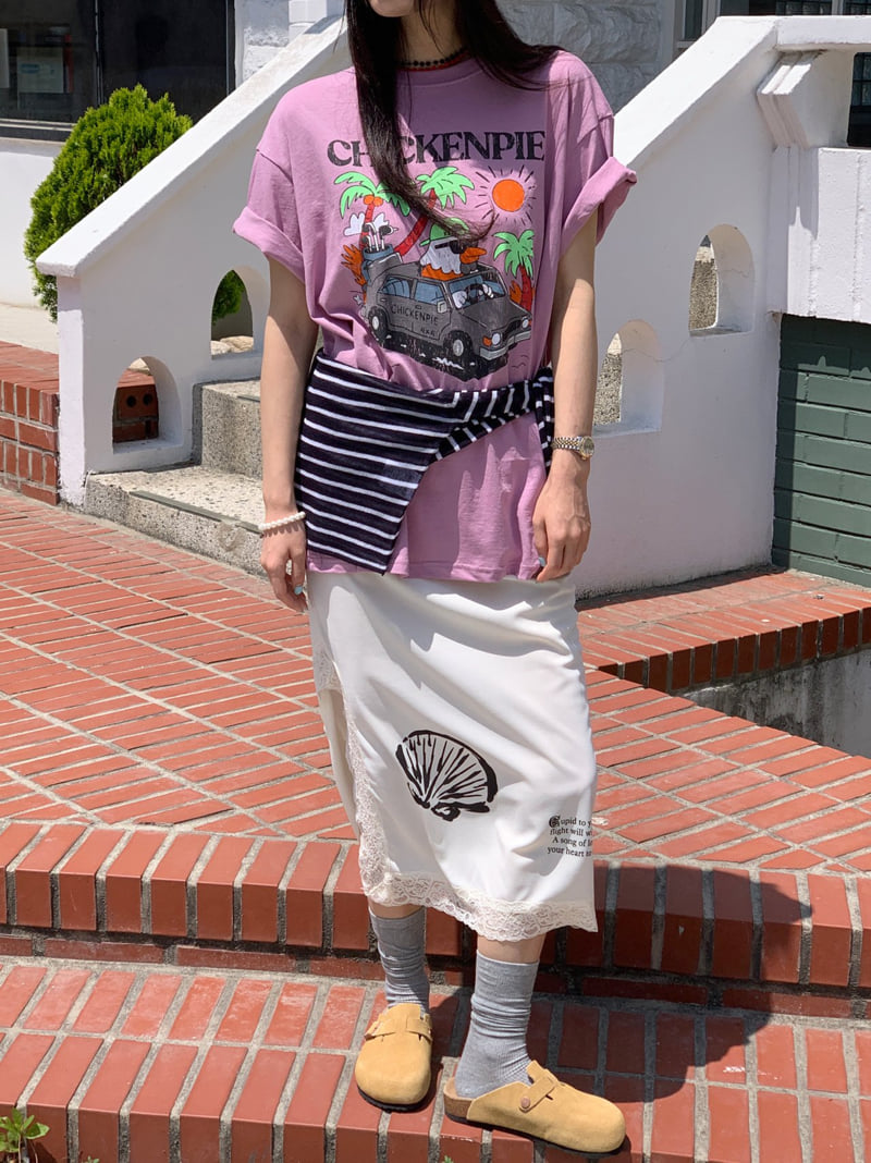 Tarabymotion - Korean Women Fashion - #romanticstyle - Chicken Pie Tee - 6