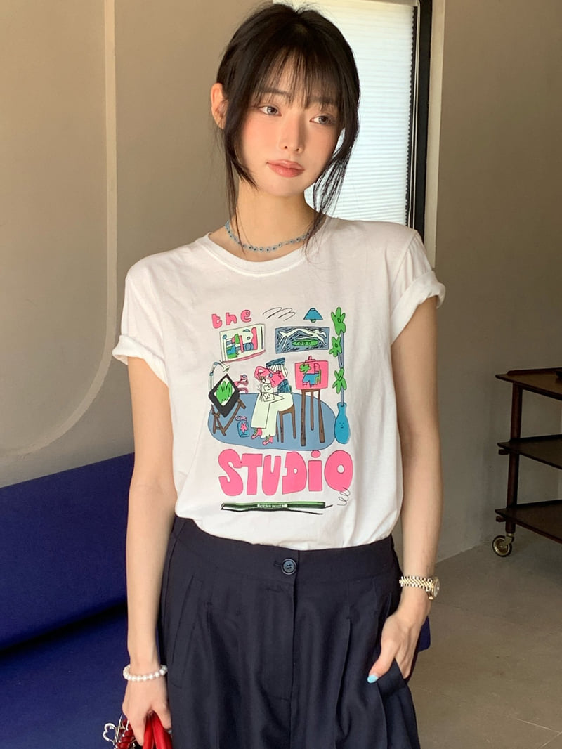 Tarabymotion - Korean Women Fashion - #restrostyle - Studio Tee - 4