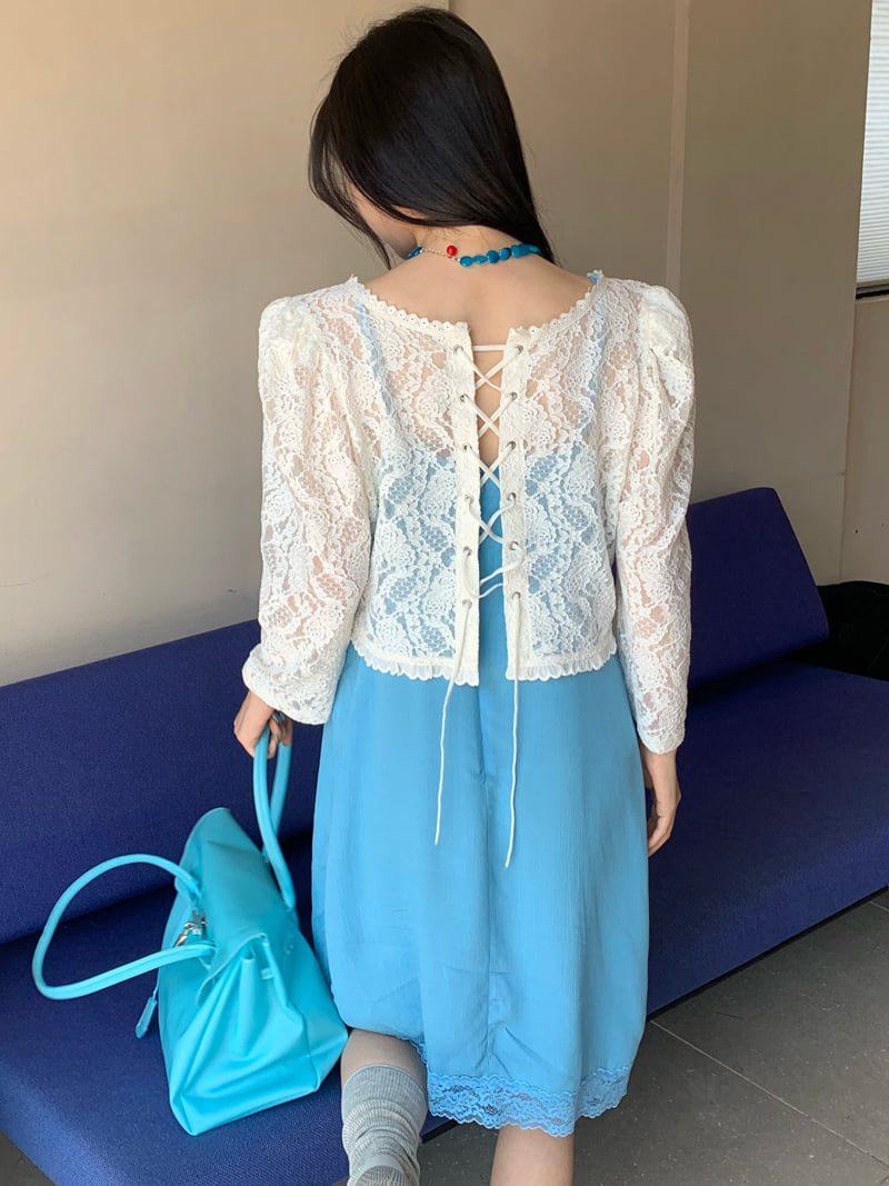 Tarabymotion - Korean Women Fashion - #shopsmall - Eyelet Open Blouse - 8
