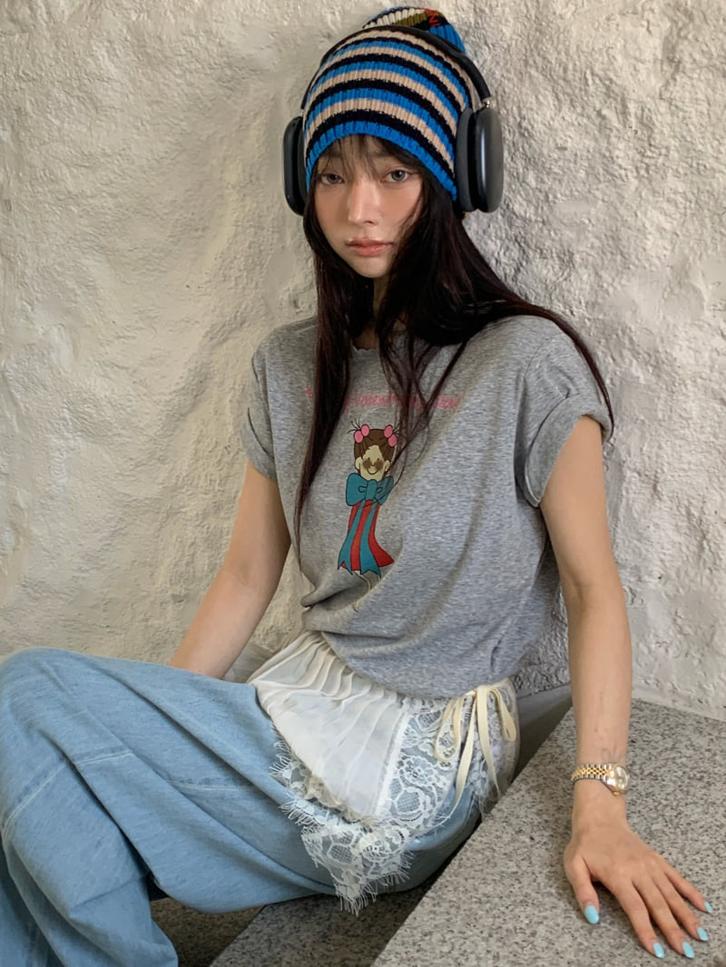 Tarabymotion - Korean Women Fashion - #shopsmall - Valentine Tee - 3