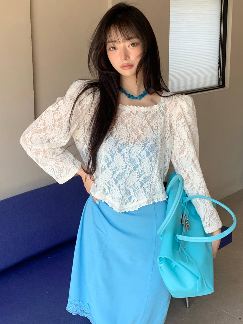 Tarabymotion - Korean Women Fashion - #thatsdarling - Eyelet Open Blouse - 9