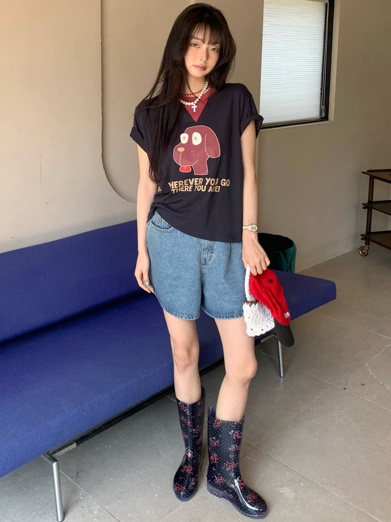 Tarabymotion - Korean Women Fashion - #thatsdarling - Deli Half Jeans - 5