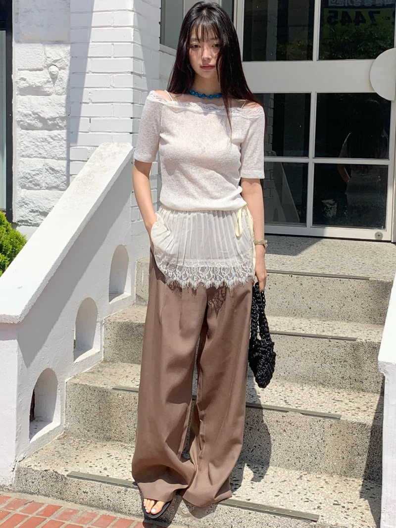 Tarabymotion - Korean Women Fashion - #vintageinspired - Pleated Wrap Skirt