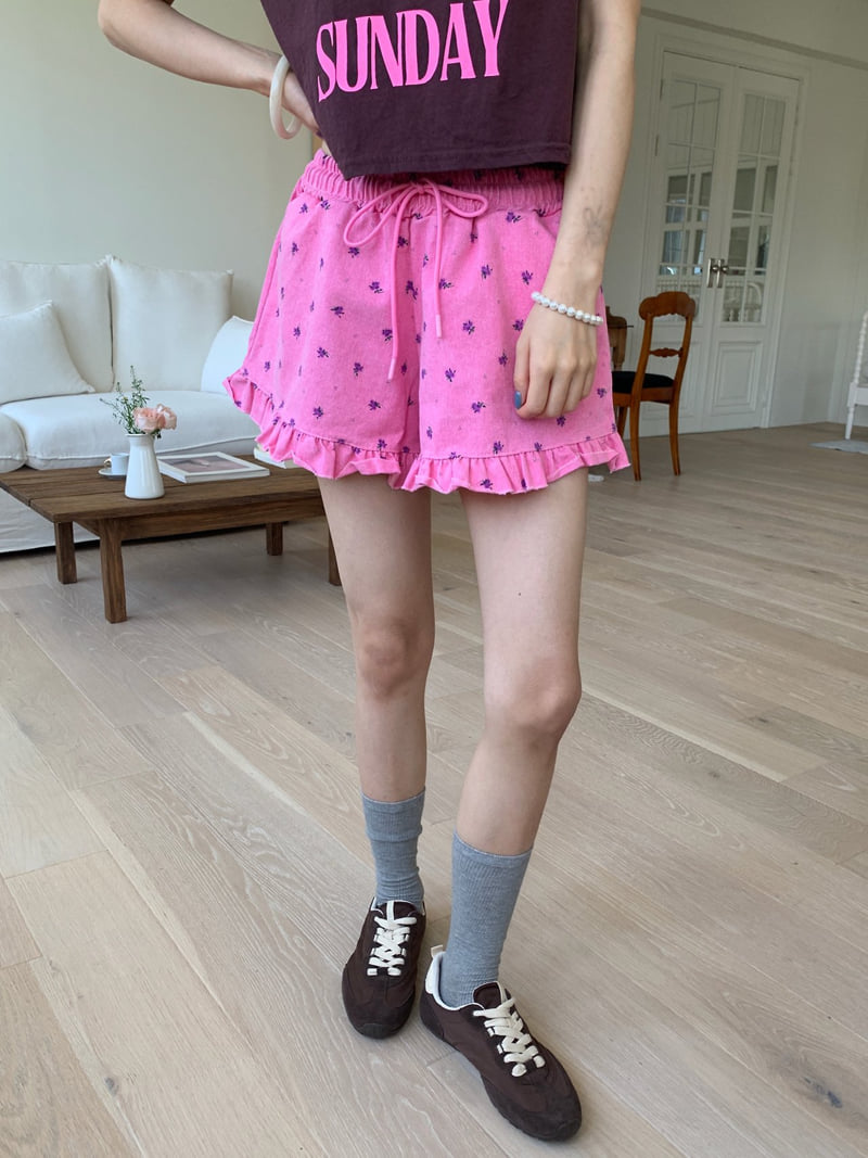 Tarabymotion - Korean Women Fashion - #vintageinspired - Frill Shorts - 11