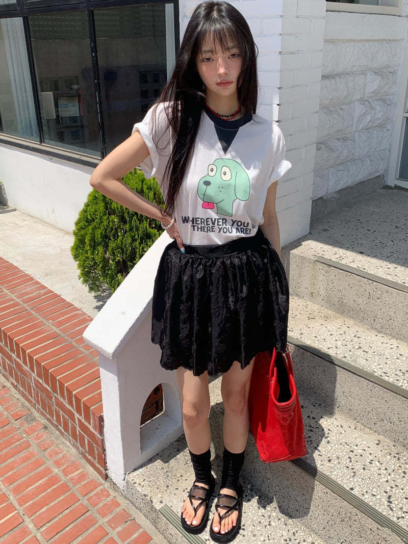 Tarabymotion - Korean Women Fashion - #vintagekidsstyle - Merong Puppy Tee - 6