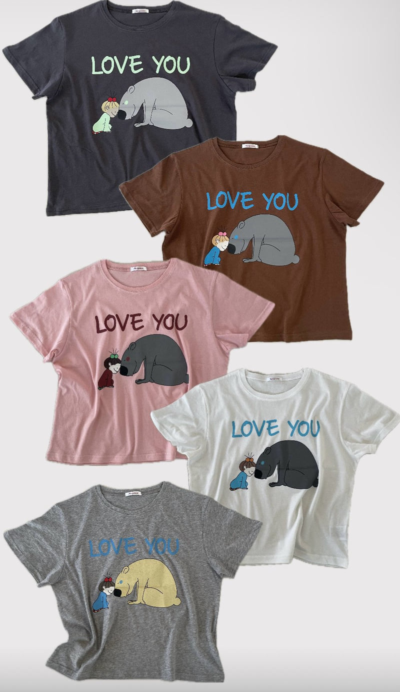 Tarabymotion - Korean Women Fashion - #womensfashion - Love Bear Tee - 11