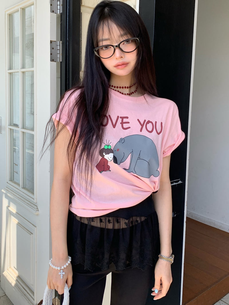 Tarabymotion - Korean Women Fashion - #womensfashion - Love Bear Tee - 7