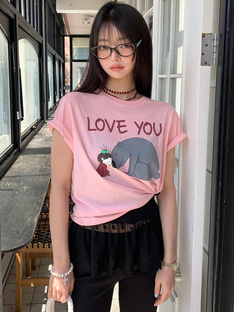 Tarabymotion - Korean Women Fashion - #womensfashion - Love Bear Tee - 9