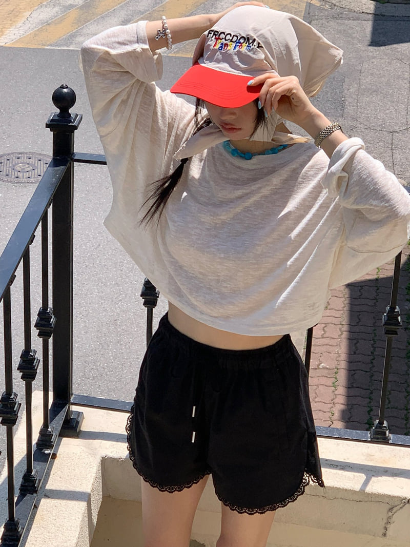 Tarabymotion - Korean Women Fashion - #womensfashion - Linen Sweatshirt - 3