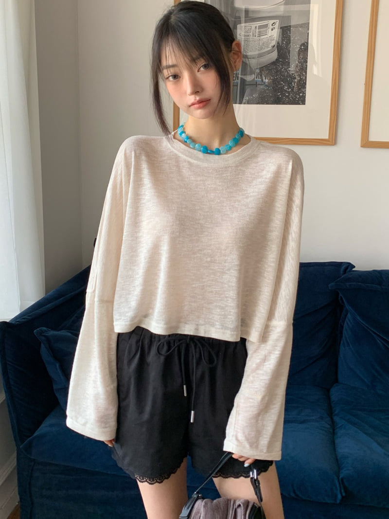 Tarabymotion - Korean Women Fashion - #womensfashion - Linen Sweatshirt - 5