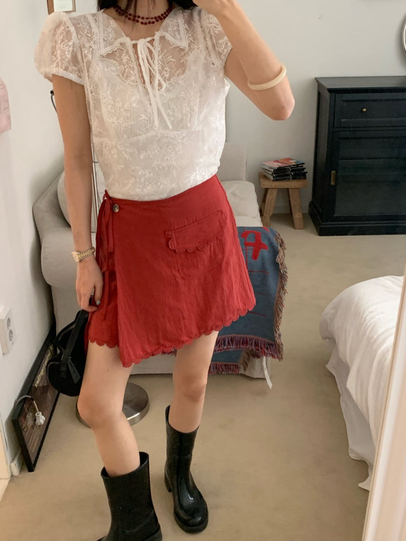 Tarabymotion - Korean Women Fashion - #womensfashion - Pocket Wrap Skirt - 6