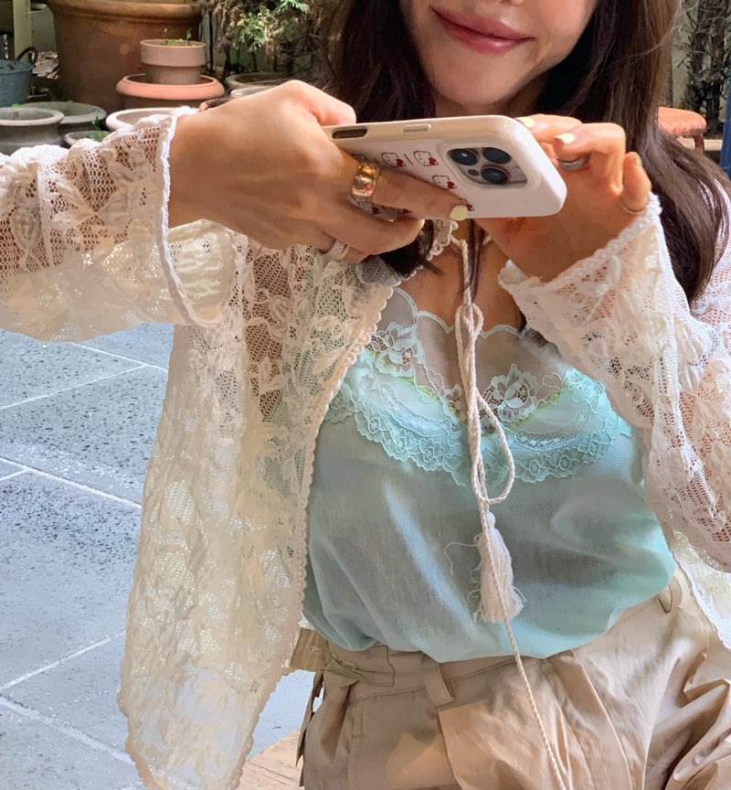 Tarabymotion - Korean Women Fashion - #momslook - Bella Lace Cardigan - 4