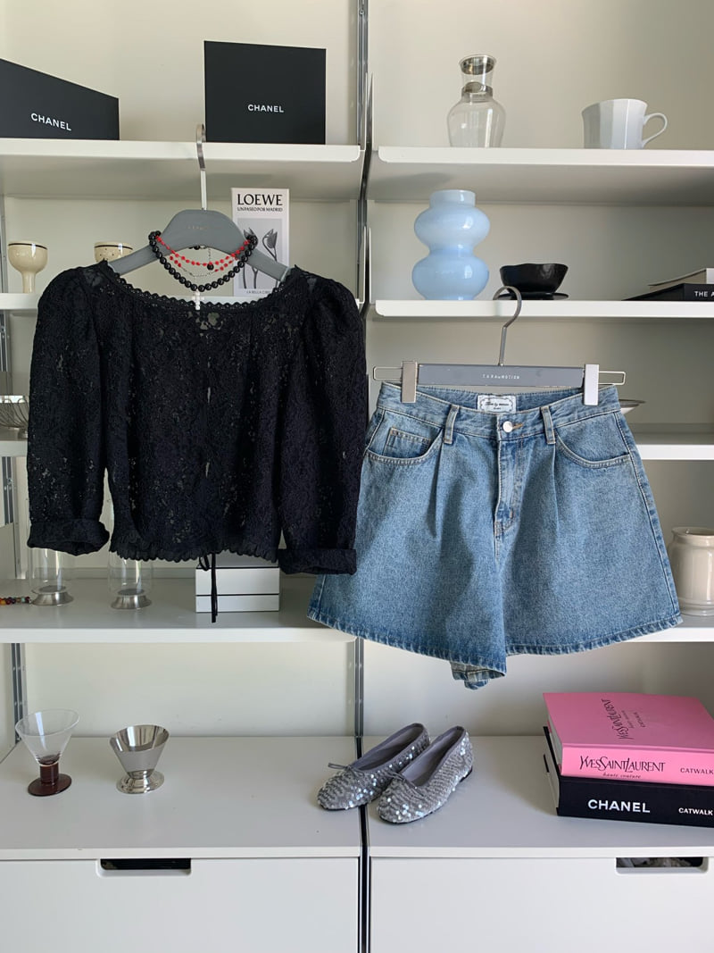 Tarabymotion - Korean Women Fashion - #womensfashion - Eyelet Open Blouse - 12