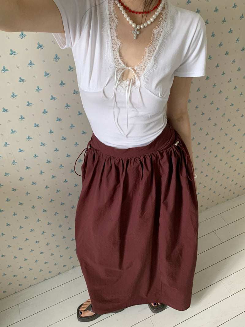 Tarabymotion - Korean Women Fashion - #momslook - Puff Long Skirt - 4