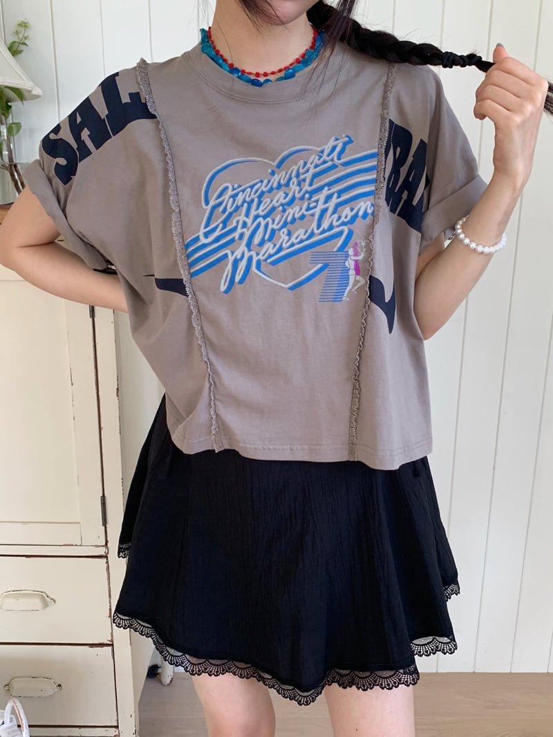 Tarabymotion - Korean Women Fashion - #womensfashion - Cut Vintage Tee - 12