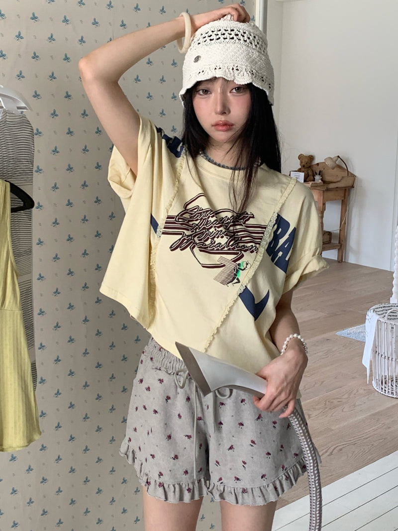 Tarabymotion - Korean Women Fashion - #womensfashion - Cut Vintage Tee - 2