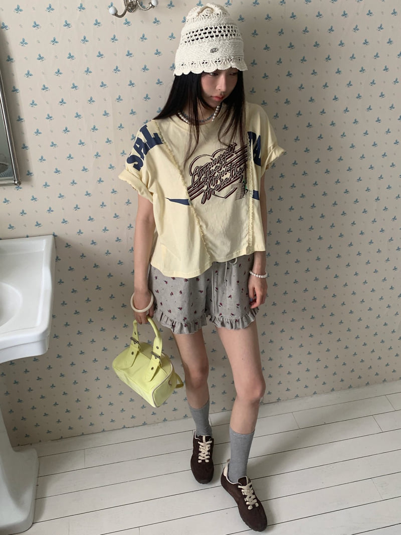 Tarabymotion - Korean Women Fashion - #womensfashion - Cut Vintage Tee - 6