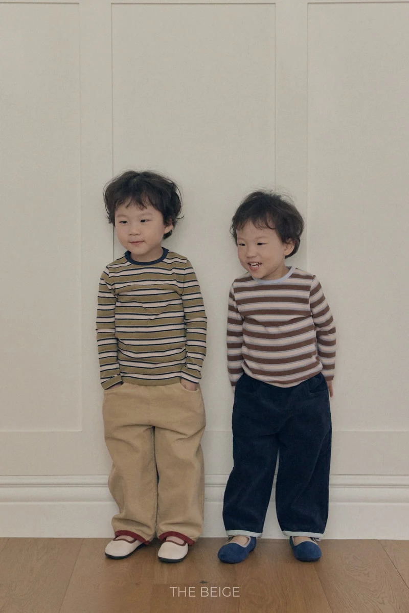 The Beige - Korean Baby Fashion - #babyboutique - Multi Stripe Tee - 3