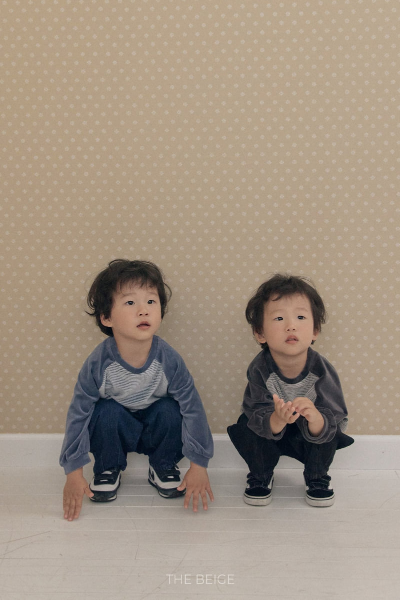 The Beige - Korean Baby Fashion - #babyboutique - Velvet Stripe Tee - 2
