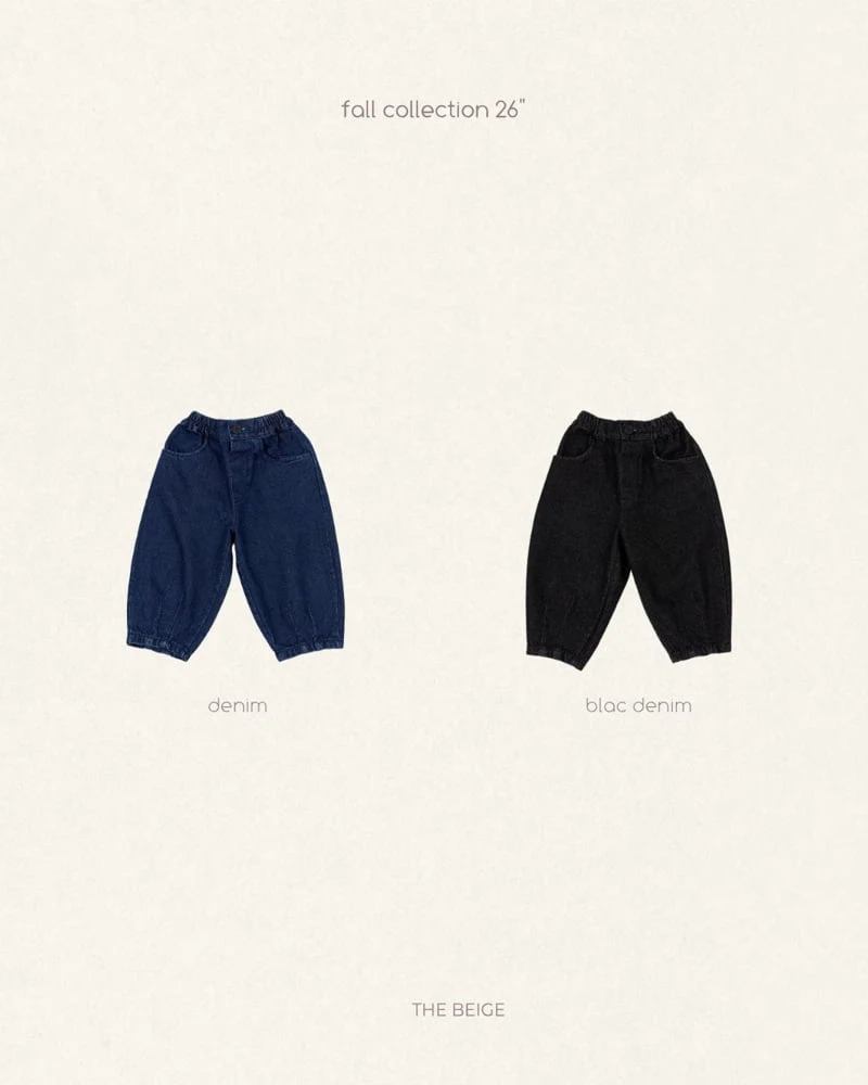 The Beige - Korean Baby Fashion - #babyboutique - Pin Tuck Denim Pants - 9