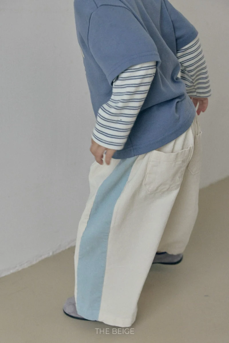 The Beige - Korean Baby Fashion - #babyboutique - Contrast Corduroy Pants - 8