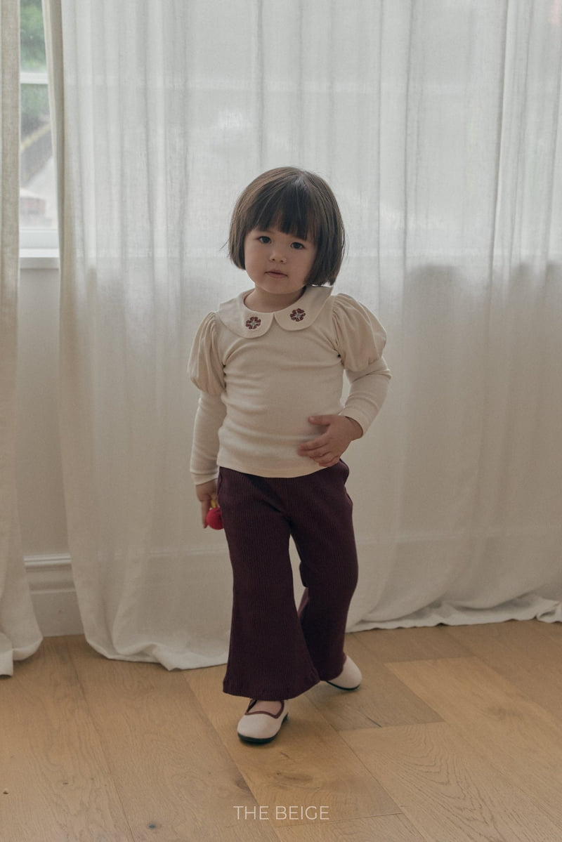 The Beige - Korean Baby Fashion - #babyboutique - Rib Bootcut Pants