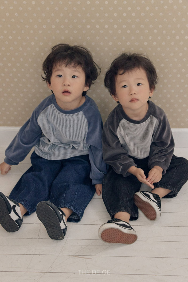 The Beige - Korean Baby Fashion - #babyboutiqueclothing - Velvet Stripe Tee - 3