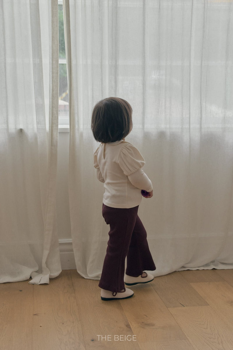 The Beige - Korean Baby Fashion - #babyboutiqueclothing - Rib Bootcut Pants - 2