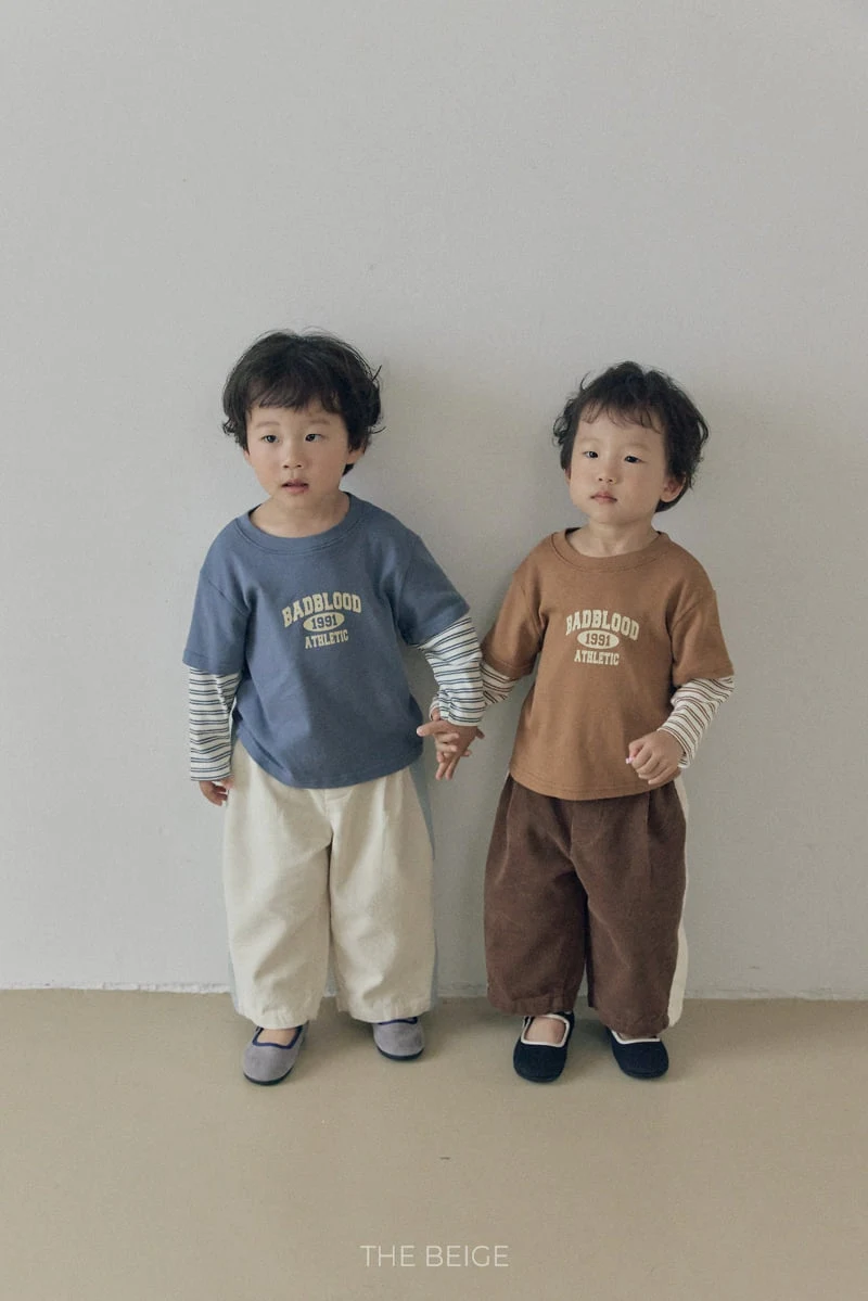 The Beige - Korean Baby Fashion - #babyclothing - Contrast Corduroy Pants - 10